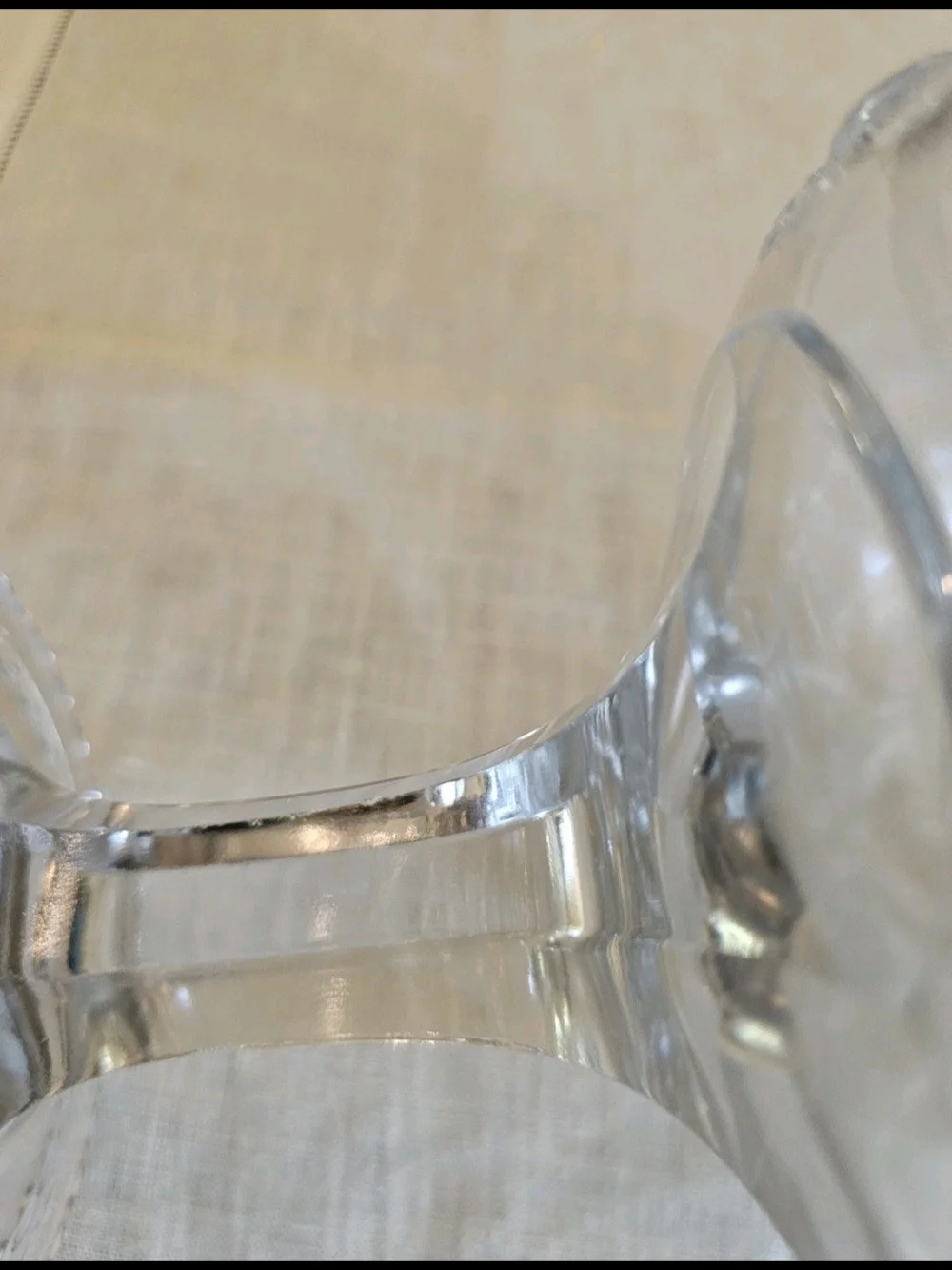 Antique Indiana Glass Teardrop & Tassel Clear Compote Pedestal Dish Candy Nut 6